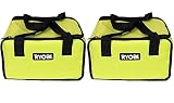 (2) Ryobi Tool Bags/Cases For Cordless Drill & Jigsaw Kit (12x9x7") Bags Only (Renewed)