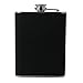 JUJOR Hip Flask with Built-In Cigarette Case (6 oz, Black)