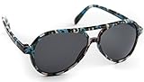 Kid's Aviator Sunglasses Camouflage Plastic Frames Scratch Resistant Tinted Lens for Children 3-9 (FDA Approved) (Green Blue Camo, Grey/Black)
