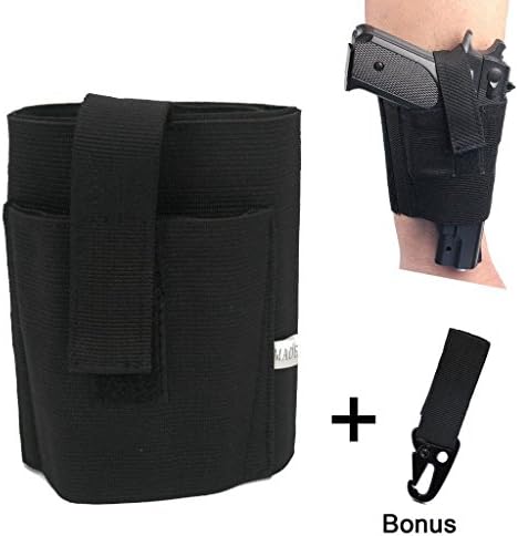 Rittie Ankle Pistol Holsters + Concealed Carry/Hidden Conceal Carry Gun Holsters - Tactical Gear Key Ring Holder Included,Black