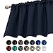 Deconovo Navy Blue Curtains Window Valance Curtain - Perfect Addition to Any Room in Your Home, Energy Efficient and Stylish Embossed Design, 42x18 in Size
