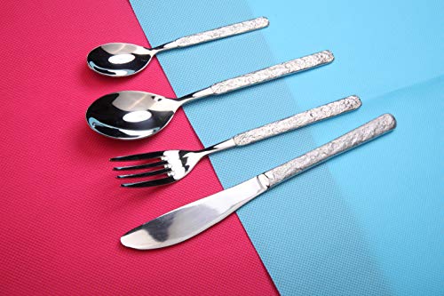 Silverware Flatware Tableware Cutlery Set Service for 2, Dishwasher Safe,8-Piece