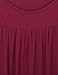 Vinmatto Women's Scoop Neck Pleated Blouse Top Tunic Shirt (XXL, Purple Red)