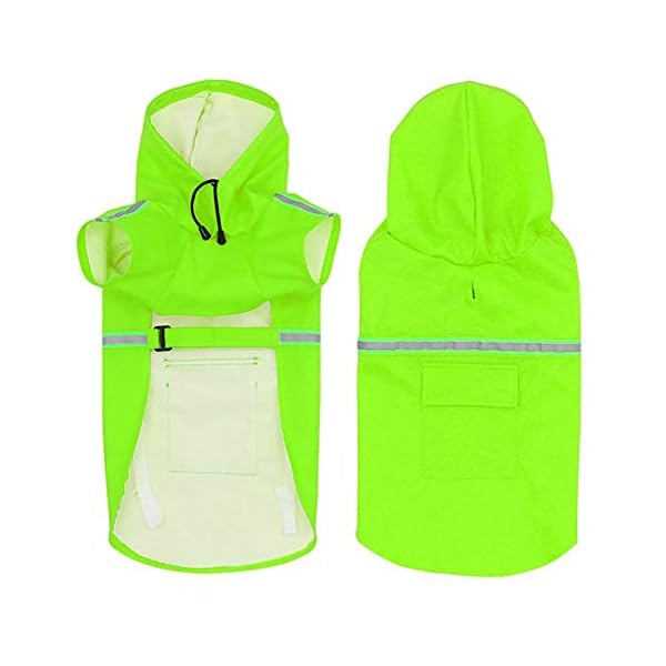 PPING Giacca Impermeabile Cane Cappotto Impermeabile per Cani con Cappuccio Cappottini per Cani di Media Taglia…
