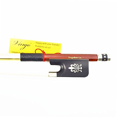 VingoBow 4/4 Size Pure Silver Mounted Pernambuco Cello Bow For Concetro Level! Well Balanced Warm Tone and Nice Flexibility, Art No.860C