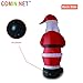 GOOSH 6 Foot Inflatable Santa Christmas Inflatable Santa Claus Holding a Gift Present LED Lights Indoor Outdoor Yard Lawn Decoration - Cute Fun Xmas Holiday Blow Up Party Display