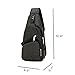Sling Bag Shoulder Crossbody Chest Backpack Men Women Unbalance Daypack for Travel/Hiking/Outdoor Sport (Black-S)