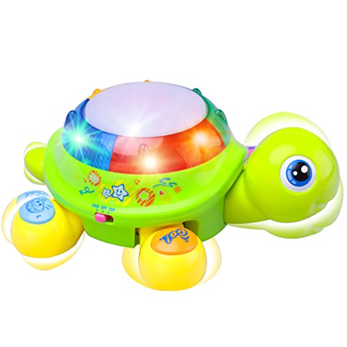Musical Turtle Toy, Electronic Movement Animal Learning Toys, Lights N