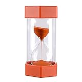 5 Minutes Plastic Sandglass Hourglass Sand Timer - Orange Precise Sand Clock