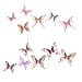 Roser Life Craft Butterflies⎮Decorative Artificial Butterfly Clips⎮Silk Fabric Butterfly Decorations⎮Floral Butterflies⎮Handmade Vintage Ornament⎮Home Party Garden Outdoor Decor Pink (Pack of 12)