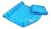 SALBAKOS 100% Turkish Cotton Bath Mat Set 2-Piece - 20x34 inch, Premium Quality Hotel & Spa Collection, Soft, Absorbent, Long Lasting, Durable Bathroom Rugs (Aqua, 2 Bath Mats)