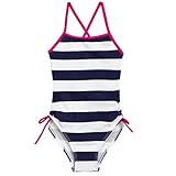 Arshiner Girls' One Piece Swimsuit Bathing Suits,Navy Blue,Size 130