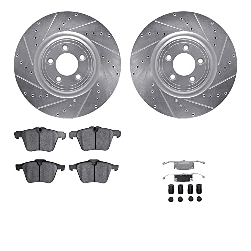 Dynamic Friction Company Front Brake Kit Fits 2013-2019 Jaguar XJ; 2014-2021 Ja…