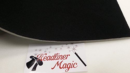 Black Auto Headliner 3/16 Foam Back Fabric Material 72" W/ 1 Can High Temp Adhesive