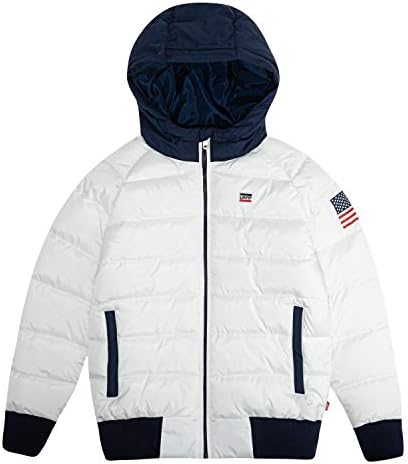 Boys white puffer jacket Clearance
