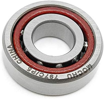 MOCHU 797 797C/P5 797C 7X17X5 Angular Contact Ball Bearing, ABEC-5, 15° Contact Angle, Metric, 7mm ID, 17mm OD, 5mm Width, Single Row, Open