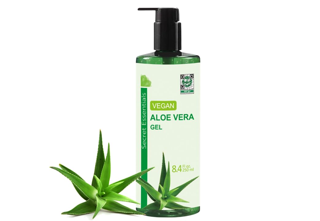 Aloe Vera Gel | COSMETIC ANALYSIS: VERY GOOD | Organic & Vegan Soothing Gel for Face, Hair and Body, 250 ml | Premium Quality | Aloe Secret Essentials