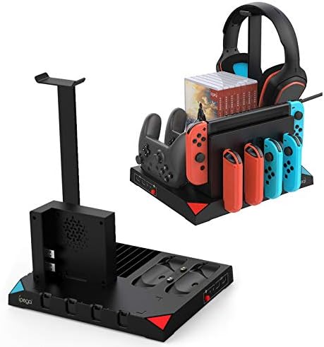 All in 1 Vertical Stand for Nintendo Switch/Switch Pro with Cooling Fan ...