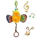 eurofield Fish Infant Musical Plush Toy Pram Car Stroller Hanging Pull String Toy with Crinkle Paper,Mirror,Hook up and Ring (No Batteries Required) (Musical Style)