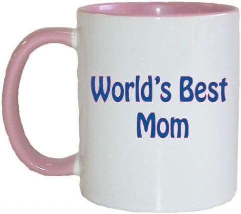 Mashed Mugs - World's Best Mom - Coffee Cup/Tea Mug (White/Pink)