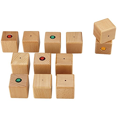 Nathan 398353 Sound Discovery Blocks Memory Game, Multi Color Paperback