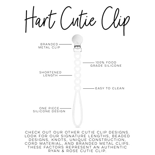 Ryan & Rose Cutie Clip Beaded Pacifier Clip… (Hart, White) Pricepulse