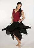 Dress Like A Pirate Brand Two Layer 8 Point Crinkle Gauze Gypsy Skirt