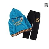 Mud Kingdom Toddler Boys' Football Sport Hoodies and Pants Fleece Outfits