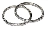 14mm TWIST SOLID .925 STERLING SILVER HINGED HOOP EARRINGS, LEAD & NICKEL FREE!