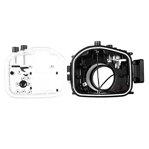 Meikon Underwater Camera Housing Case w/Dome Port Kit, 40M/130FT Waterproof Housing for Sony A7 II A7R II A7S II 28-70mm Lens