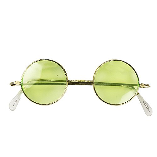 Amscan Groovin '60S Costume Party Hippie Glasses (Pack Of 1), Gold, One Size