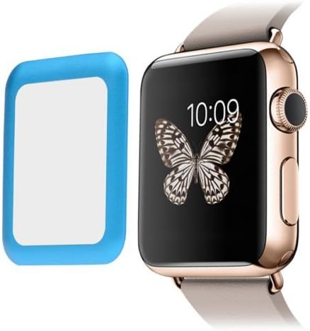 Deal-IT Premium 0.2MM Real Tempered Full Cover Glass Screen Film Protector Ultra HD Shield For Apple Watch 38mm Blue