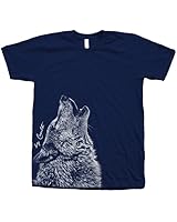 Couthclothing Men's Wolf Crew Neck T-Shirt (XL, Navy)