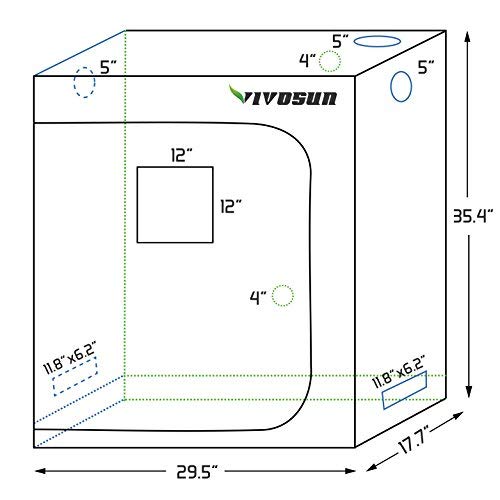 5 VIVOSUN+Hydroponic+Observation+Window+Growing