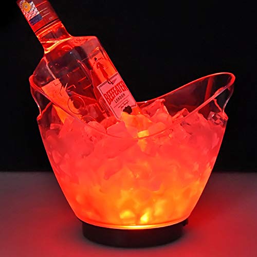 LED Ice Buckets, Colors Changing LED Cooler Bucket Waterproof Ice