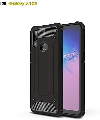 GR for Galaxy A10s SM-A107F Dual Layer Heavy Duty Hybrid Armour Tough Style Shockproof PC+TPU Protective Hard Case (Color : Black)