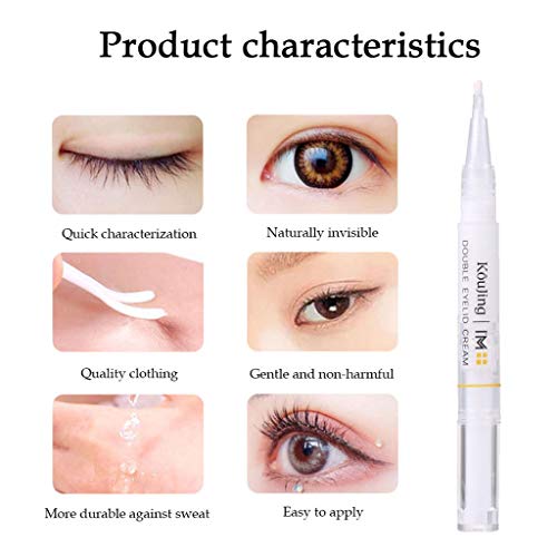 2 Pack Double Eyelid Styling Cream Natural Invisible Double Eyelid Shaping Cream Long-lasting Transparent Gel (2 PCS)
