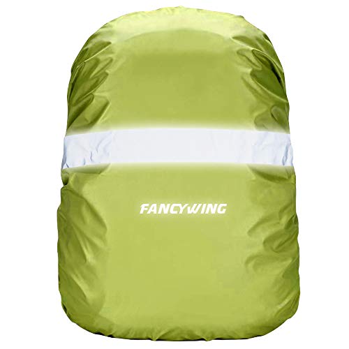 FANCYWING Waterproof Backpack Rain Cover with Reflective Strap, Upgraded 10-90L Non-Slip Rainproof Backpack Cover for Hiking, Camping, Hunting, Rain Cycling, Green