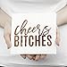 Andaz Press Rose Gold Foil Lunch Napkins, Cheers Bitches, 6.5-inch 50-Pack, Bridal Shower Napkins For Wedding Engagement Party Bachelorette Party Napkins Bride Napkins Funny Bar Napkins Mimosa Napkins