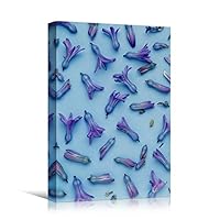 Canvas Wall Art Organic Arrangement Abstract Colorful Contemporary Hallway Mixed Media Multicolor Patterns - 12x18 inches