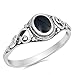 CHOOSE YOUR COLOR Sterling Silver Oval Ring