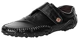 CAIHEE Men 's Casual Leather Stiching Fashion Walking Driving Shoes Slip-On Loafers