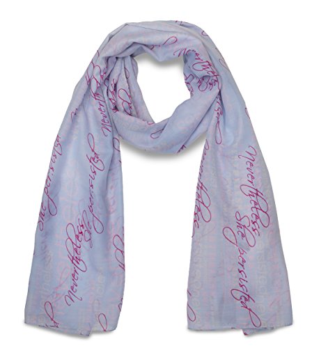 Nevertheless She Persisted Blue and Pink Fashion Scarf - Soft Lightweight, Great gift!