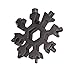NEW Stainless Steel Snowflake Multi-Tool,18-in-1 Easy N Genius for Portable Keychain screwdriver Bottle opener Pocket Father'day Gift Incredible Tool Bicycle and Outdoor Camping EDC Tools (Black)