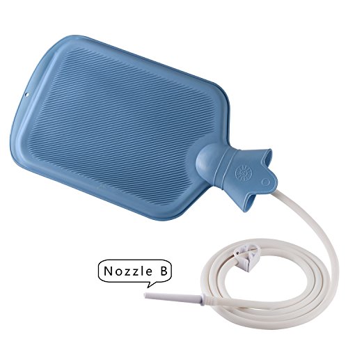 Perfect Reusable Enema Bag Kit and Hot Water Bottle Combination-Odorless Non-Toxic FDA Registered 2 Quart Blue - Thumbnail 4