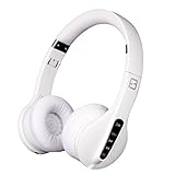 Alihihen SF888 Wireless Bluetooth V4.0 Stereo Headset Communication Earphones with Microphone,Folding Earpiece with NFC Function(White)