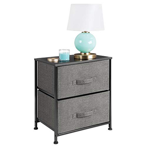 image for mDesign Small Storage Dresser End/Side Table Night Stand with 2 Remova