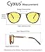 Cyxus Computer Blue Light Filter Vintage Retro Glasses, Anti Eye Strain Eyewear UV Headaches Lightweight Frame Eyeglasses TR90 (8107Y10,Tortoise)