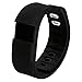 Teslasz Soft Silicone Band Fitness Tracker in 10 Colors for Option,Black