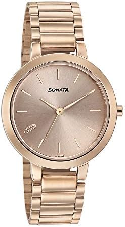 Sonata Play Analog Rose Gold Dial Women's Watch 8141WM01/NN8141WM01